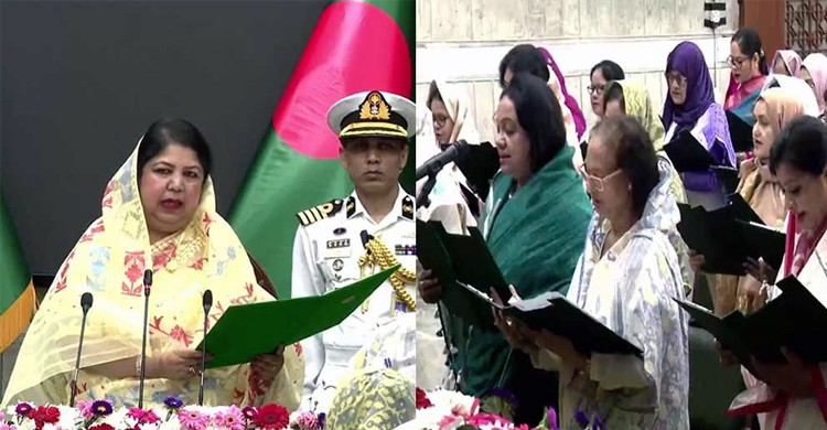 সংরক্ষিত আসনের ৫০ নারী এমপির শপথ গ্রহণ