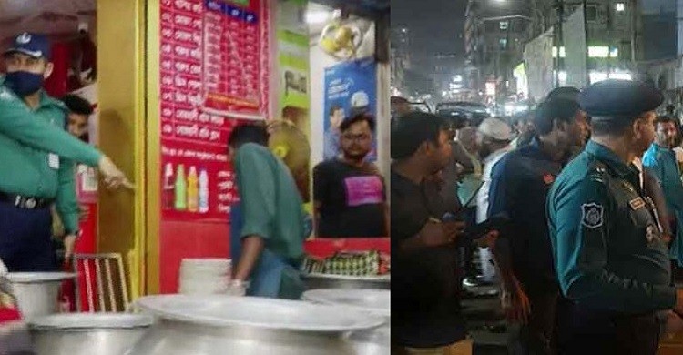 ঢাকায় অর্ধশত রেস্টুরেন্টে পুলিশের অভিযানে আটক ২২