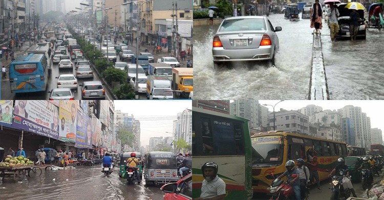 তীব্র যানজটে ভোগান্তিতে নগরবাসী