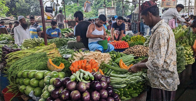 বৃষ্টির কারণে বাজারে চড়া দামে বিক্রি হচ্ছে সবজি, আলু ও পেঁয়াজ