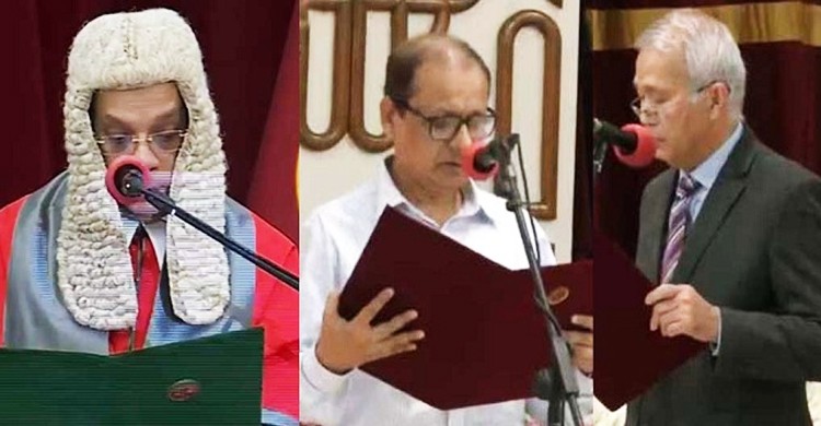 শপথ নিলেন প্রধান বিচারপতিসহ দুই উপদেষ্টা