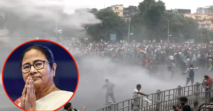 মমতার পদত্যাগের দাবিতে রণক্ষেত্র পশ্চিমবঙ্গ
