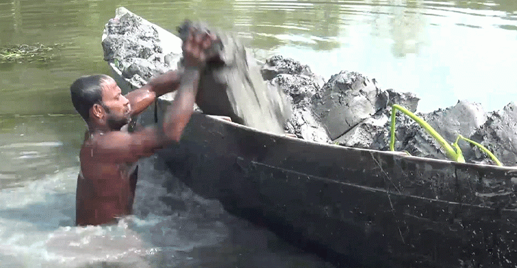 পিরোজপুরের ইব্রাহীম অভাবে বাধ্য হয়েই ঝুঁকিপূর্ণ পেশায় সংসারের দায়ীত্ব নিয়েছেন কাঁধে