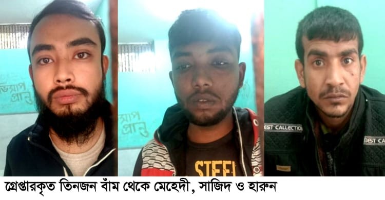 পাবিপ্রবি ছাত্রীকে গণধর্ষণ মামলায় গ্রেপ্তার ৩