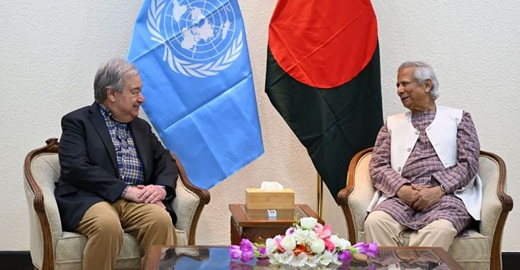 প্রধান উপদেষ্টার সঙ্গে বৈঠকে জাতিসংঘ মহাসচিব