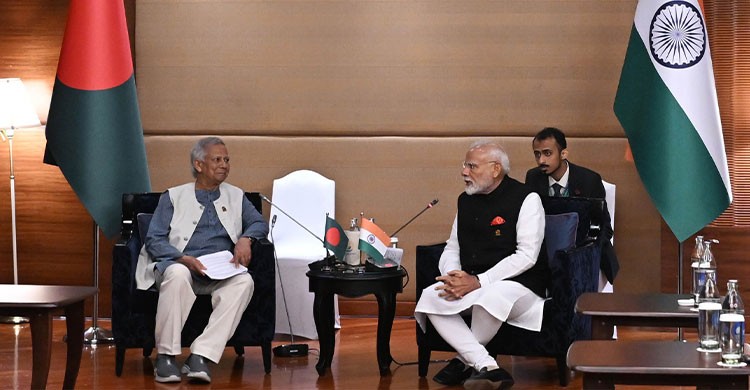 থাইল্যান্ডের ব্যাংককে দিপাক্ষিক বৈঠকে বসেছেন ডক্টর মোহাম্মদ ইউনুস ও নরেন্দ্র মোদী