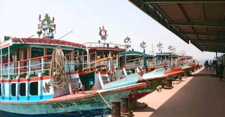 ভোলার সকল রুটে লঞ্চ ও ফেরি চলাচল বন্ধ