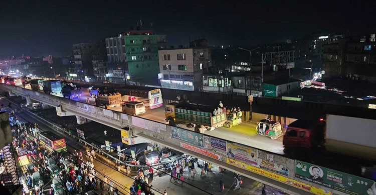 ঢাকা-ময়মনসিংহ মহাসড়কে ১৫ কিলোমিটার যানজট