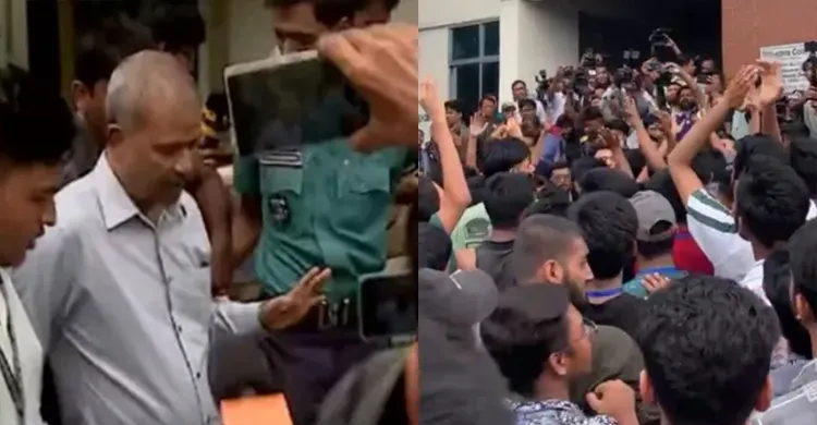 মাইলস্টোনে গিয়ে শিক্ষার্থীদের তোপের মুখে আইন ও শিক্ষা উপদেষ্টা
