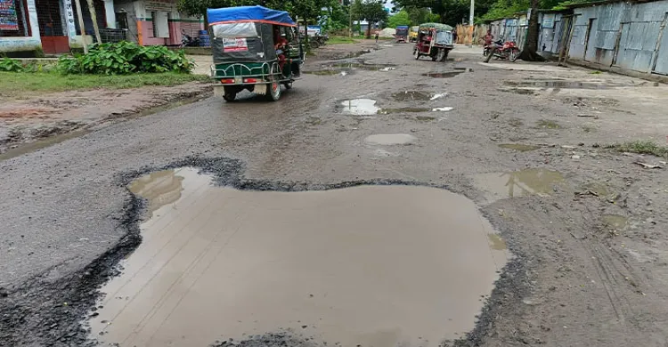 জীবননগর-দত্তনগর সড়কের বেহাল দশা, জনদুর্ভোগ চরমে