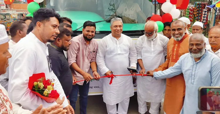 কাপাসিয়ায় কিশোরগঞ্জ-ঢাকা এসি বাস সার্ভিসের উদ্বোধন