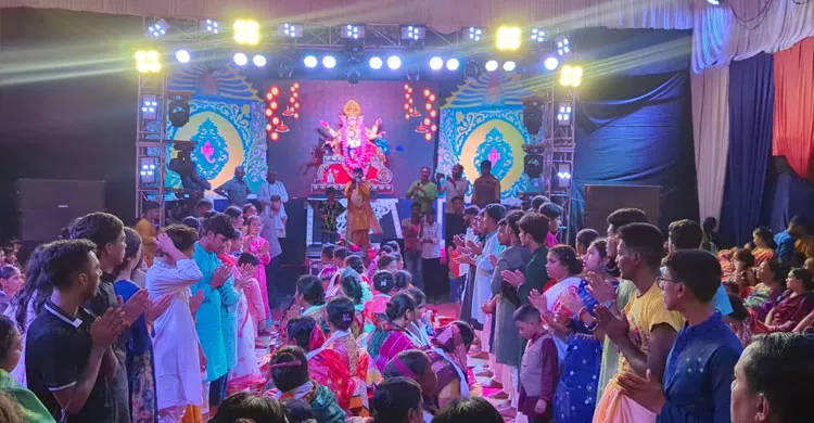 রামগঞ্জে গণেশ পূজা উপলক্ষে মাতৃপূজা অনুষ্ঠিত