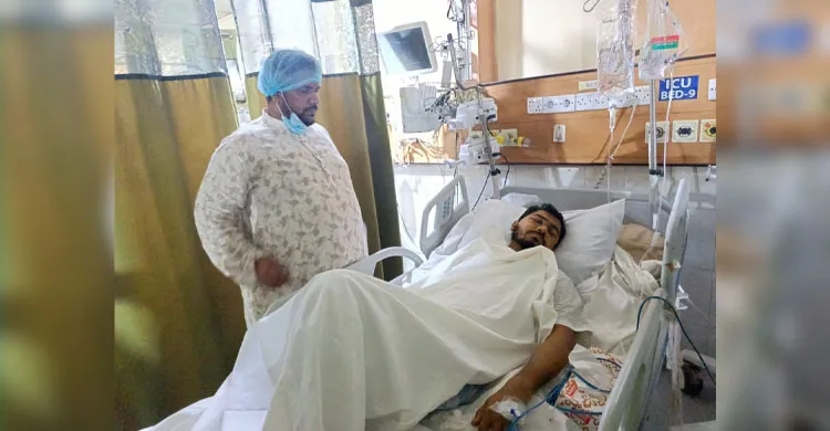 নুরকে হাসপাতালে দেখতে গেলেন এনডিপি চেয়ারম্যান কে এম আবু তাহের