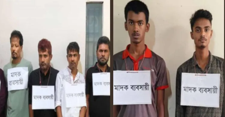 যৌথ বাহিনীর অভিযানে চাঁদপুরে ইয়াবা ও বিদেশি মদসহ আটক ৮