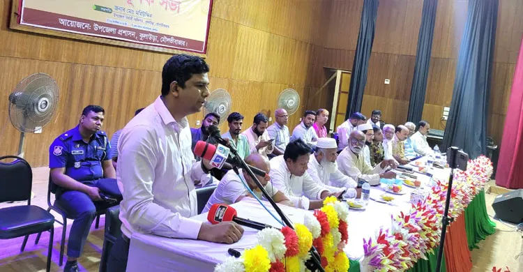 কুলাউড়ায় দুর্গাপূজা উদযাপন উপলক্ষে প্রস্তুতিমূলক সভা