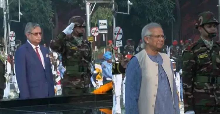 সশস্ত্র বাহিনী দিবসে শিখা অনির্বাণে রাষ্ট্রপতি ও প্রধান উপদেষ্টার শ্রদ্ধা