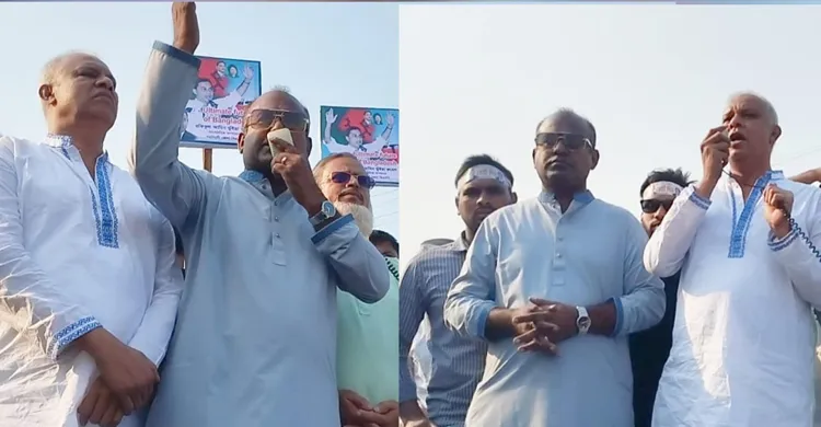 নরসিংদীতে বিএনপি প্রার্থীর মনোনয়ন বাতিল চেয়ে বিক্ষোভ