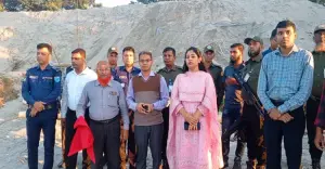 কাপাসিয়ায় অবৈধ বালি মহালে ইউএনও'র অভিযানে বিপুল পরিমাণ বালি জব্দ