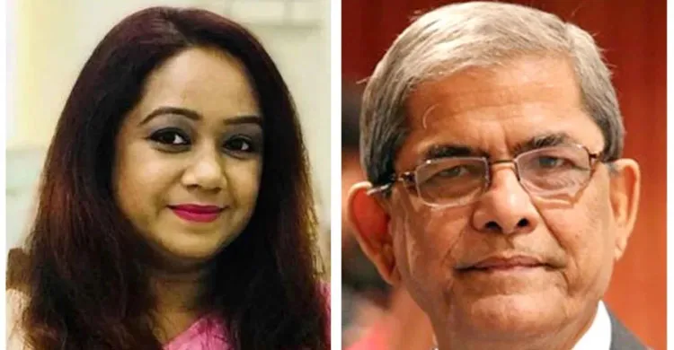 সানজিদা ইসলাম তুলিকে মির্জা ফখরুলের অভিনন্দন