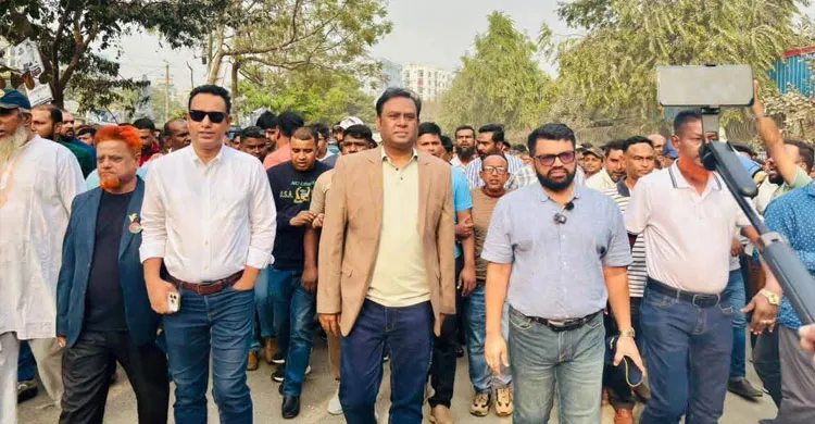 ধানের শীষের পক্ষে ঢাকা-১৭ আসনে বিএনপির জনসংযোগ