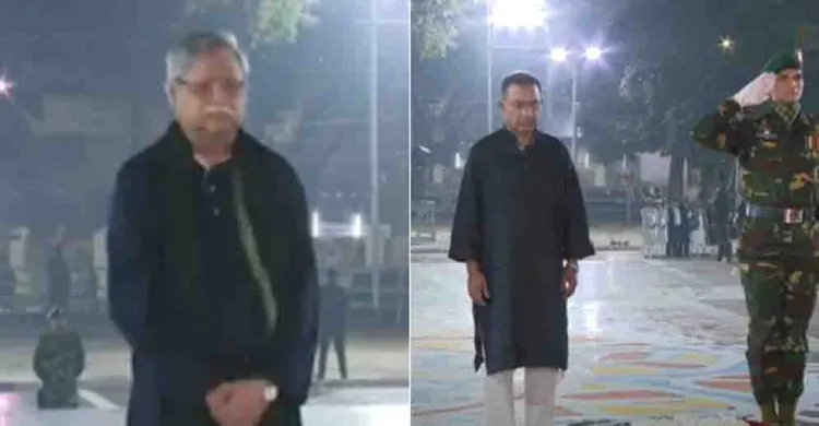 অমর একুশের প্রথম প্রহরে রাষ্ট্রপতি ও প্রধানমন্ত্রীর শ্রদ্ধা