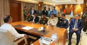 সশস্ত্র বাহিনী বিভাগে প্রথম অফিস করলেন প্রধানমন্ত্রী তারেক রহমান