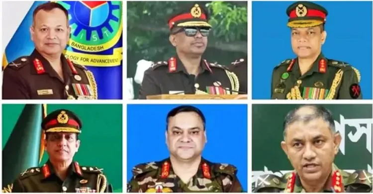 সেনাবাহিনীর শীর্ষ ৬ পদে রদবদল