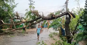 কালবৈশাখীর তাণ্ডবে বিধ্বস্ত কসবা-আখাউড়া, ক্ষতিগ্রস্তদের পাশে কবীর আহমেদ ভূঁইয়া