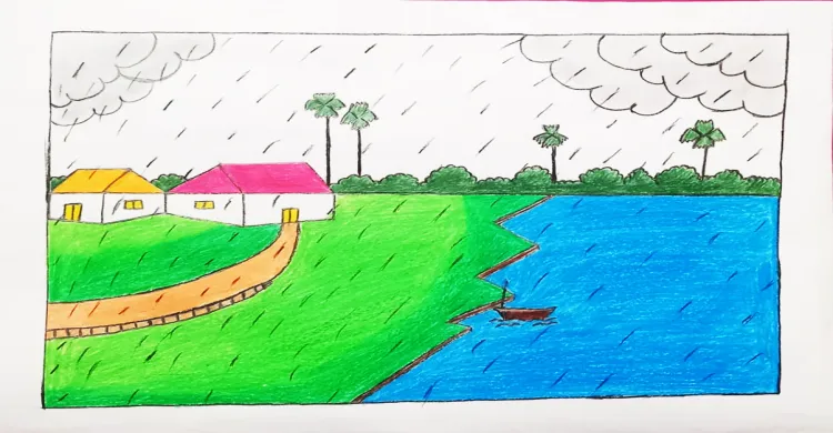 একটি বর্ষাকালের দৃশ্য