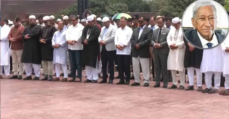 তারেক রহমানের উপস্থিতিতে মিজানুর রহমান সিনহার জানাজা সম্পন্ন