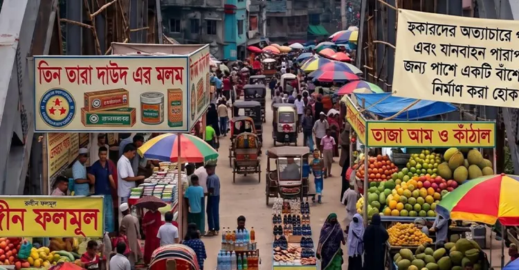 বগুড়া শহর এখন হকারদের দখলে, প্রশাসনের কঠোর হস্তক্ষেপ দাবি