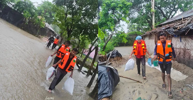 বাঁশখালীতে বন্যাকবলিত মানুষের পাশে ‘নিরাপদ সড়ক আন্দোলন’