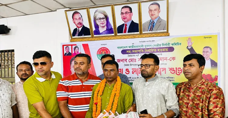 ভৈরবে যুবদলের কেন্দ্রীয় সহ-সভাপতি সাইদুর রহমানকে সংবর্ধনা