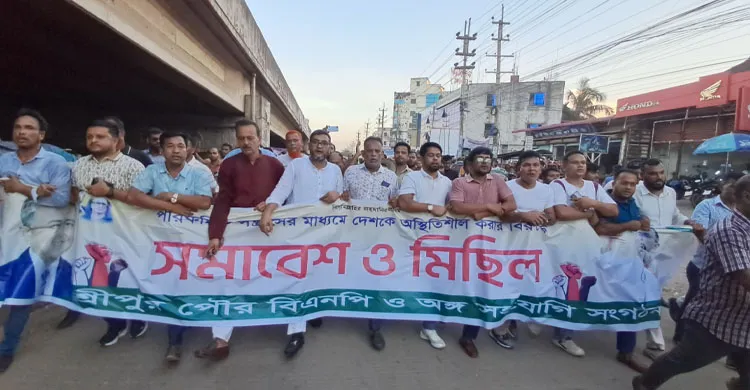 আওয়ামীলীগের সন্ত্রাস নৈরাজ্যের প্রতিবাদে বিএনপির বিক্ষোভ