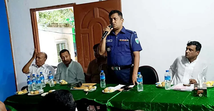 দুর্গাপূজা উপলক্ষে জৈন্তাপুর মডেল থানায় মতবিনিময় সভা