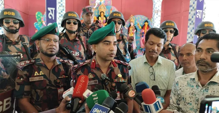 সুনামগঞ্জের ৪২ মণ্ডপে ৮ প্লাটুন বিজিবি মোতায়েন
