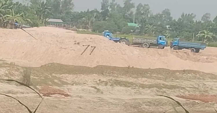 শেরপুরে বাঙালি নদীর উত্তোলনকৃত বালু জব্দ, ২০ হাজার টাকা জরিমানা